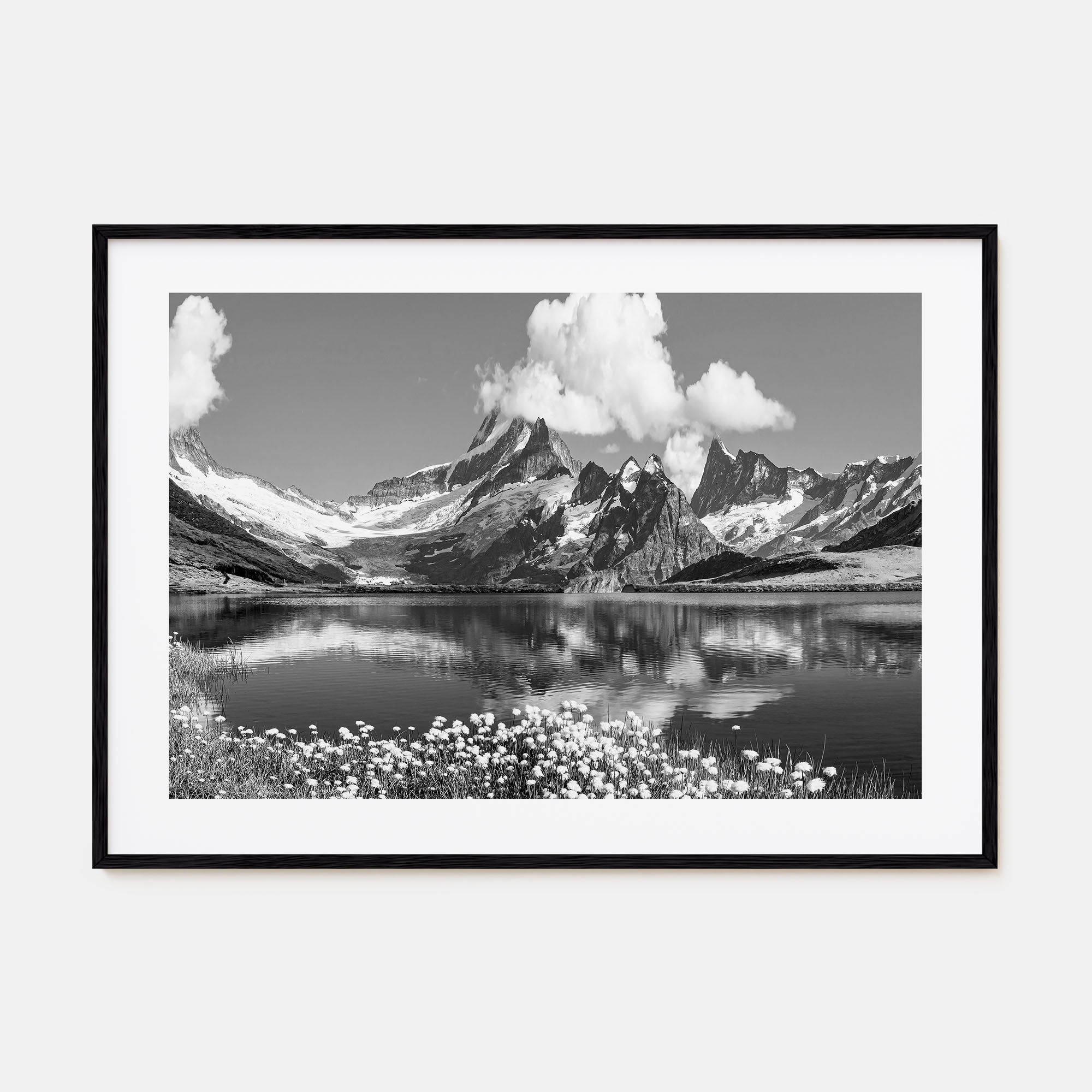 Switzerland Landscape B&W Poster