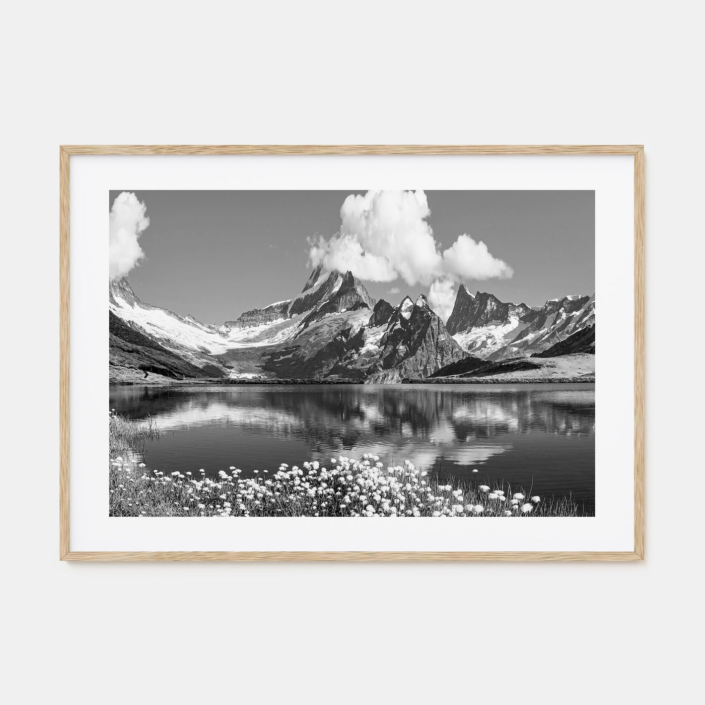 Switzerland Landscape B&W Poster