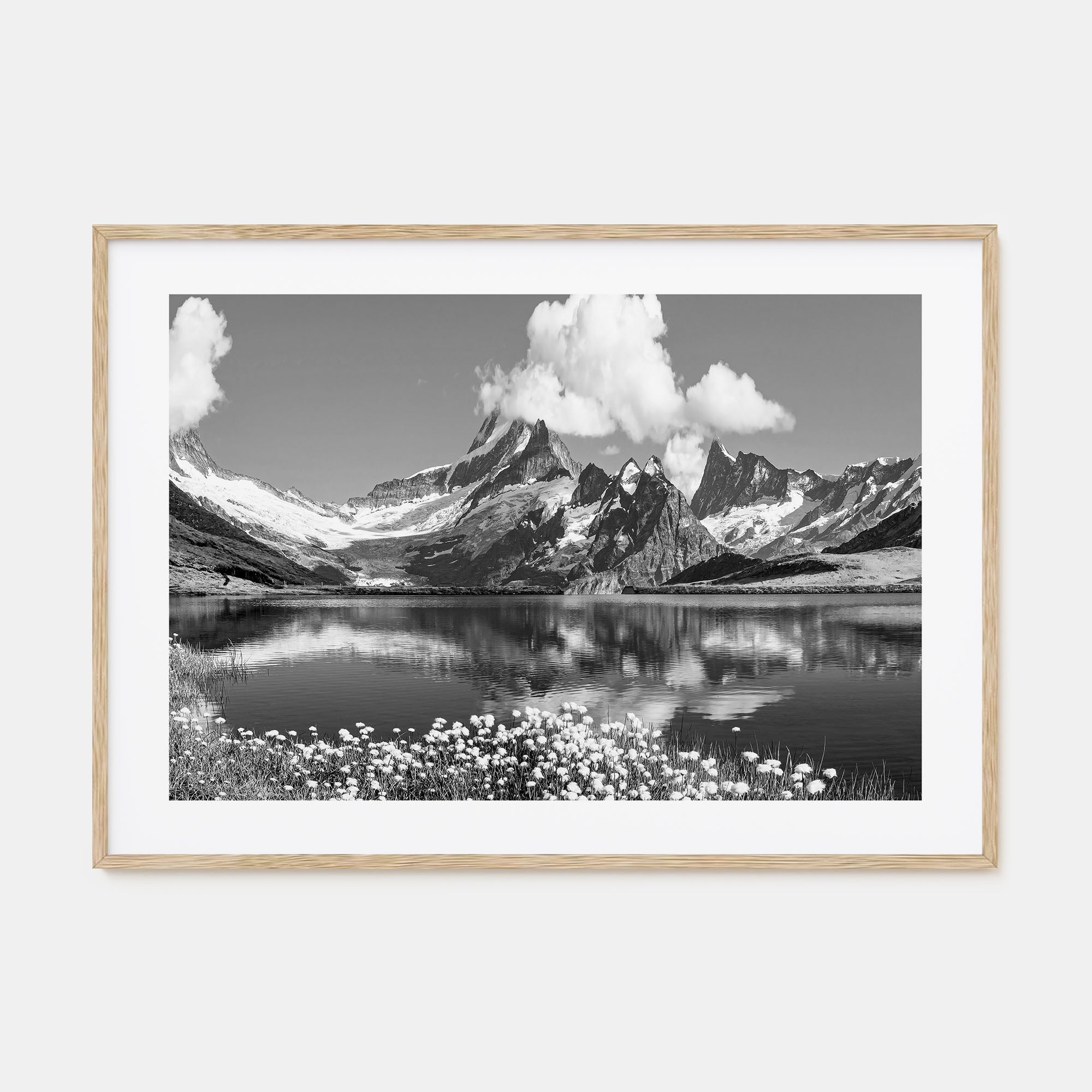 Switzerland Landscape B&W Poster