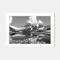 Switzerland Landscape B&W Poster
