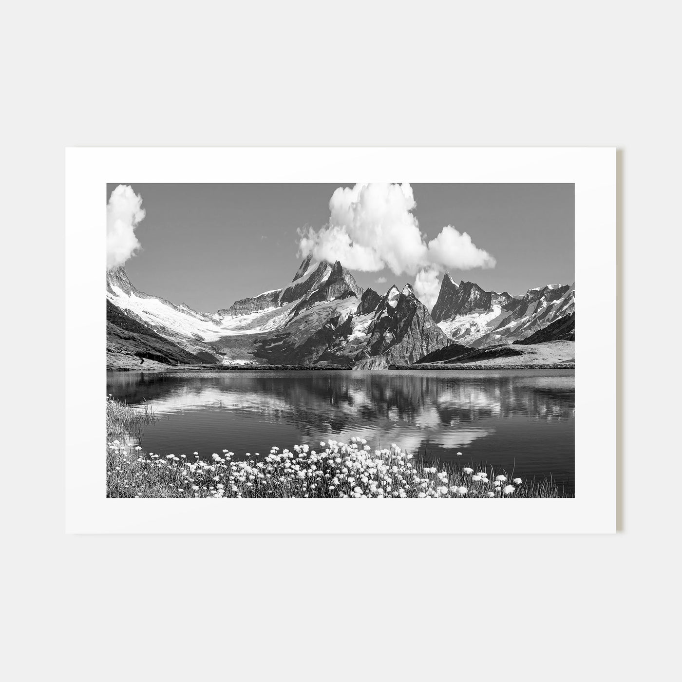 Switzerland Landscape B&W Poster