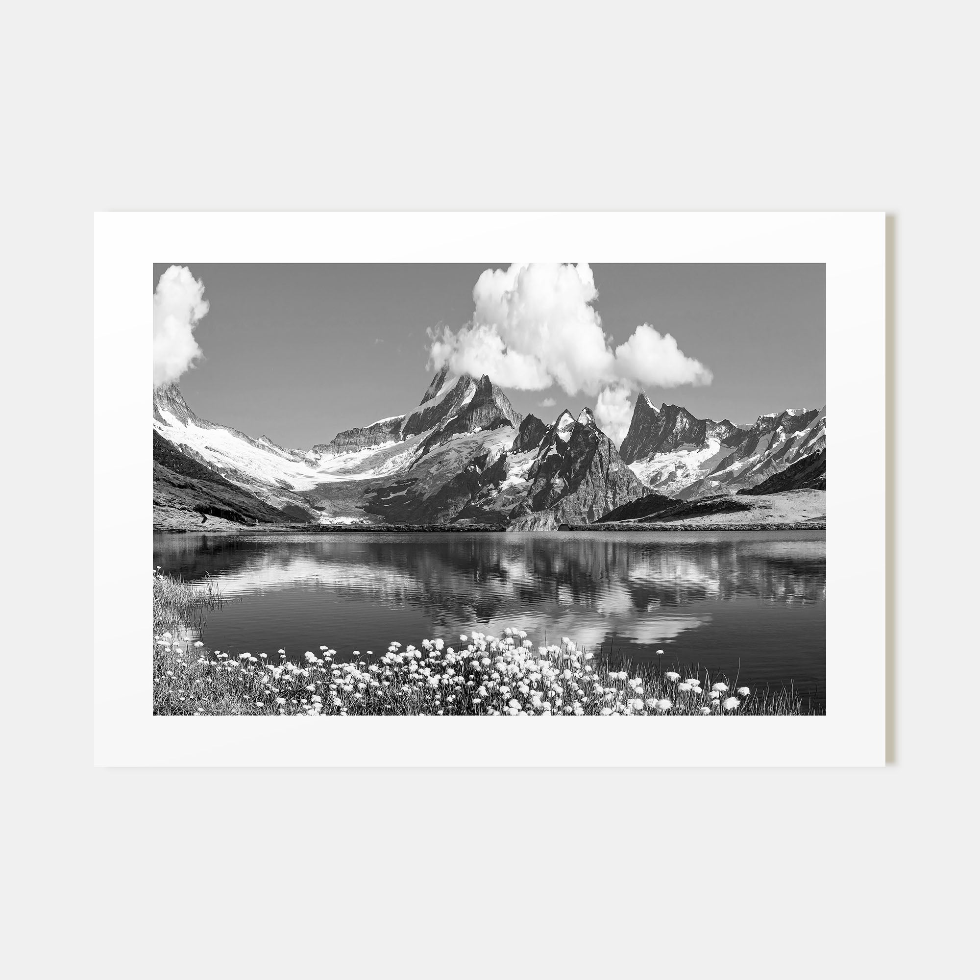 Switzerland Landscape B&W Poster