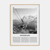 Switzerland Travel B&W Poster