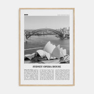 Sydney Opera House Travel B&W Poster