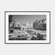 Syracuse, Italy Landscape B&W Poster