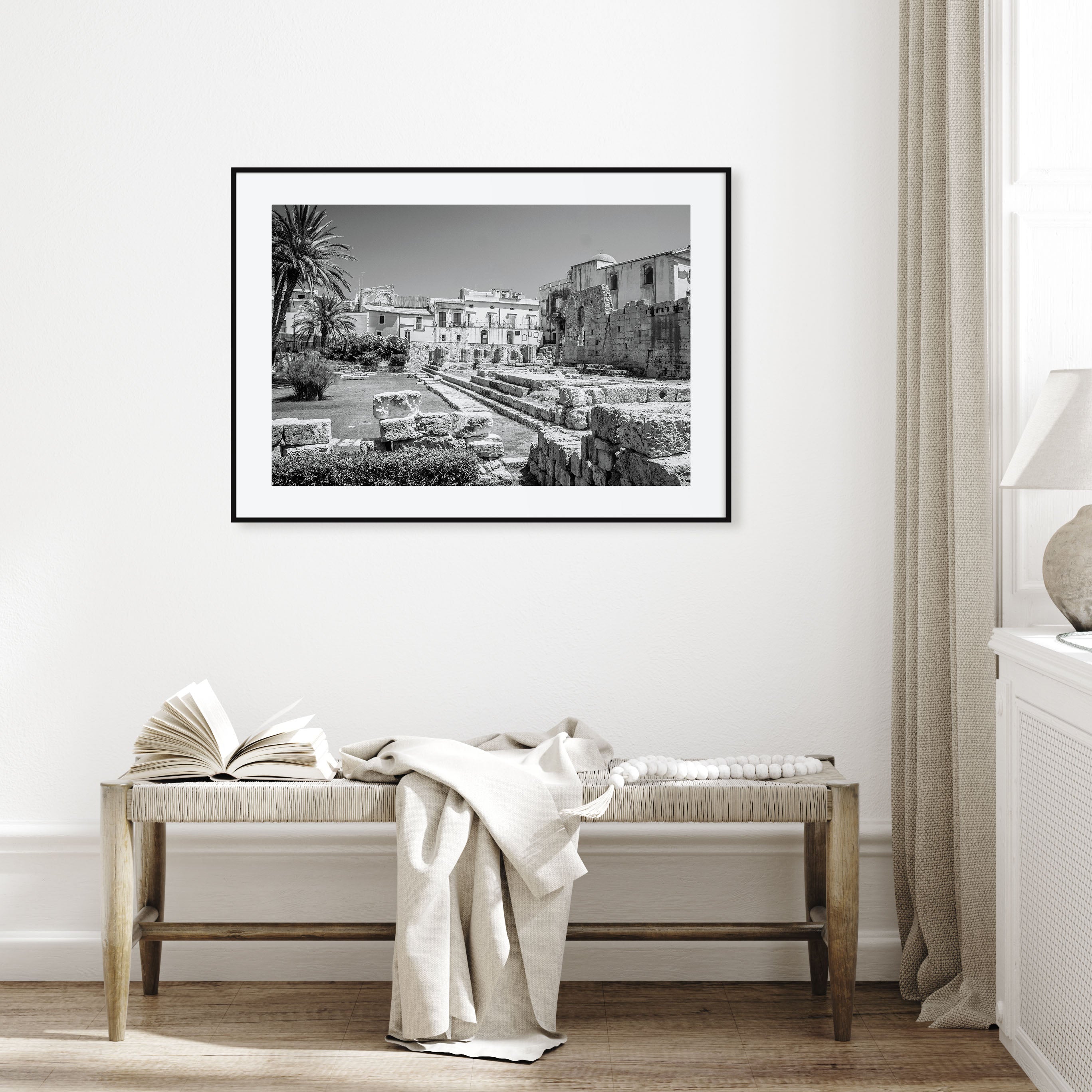 Syracuse, Italy Landscape B&W Poster