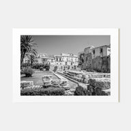 Syracuse, Italy Landscape B&W Poster