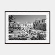 Syracuse, Italy Landscape B&W Poster