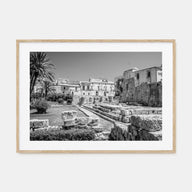 Syracuse, Italy Landscape B&W Poster