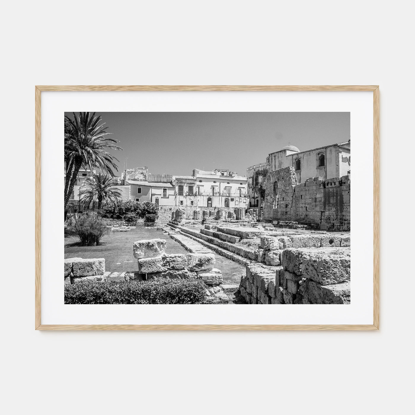 Syracuse, Italy Landscape B&W Poster