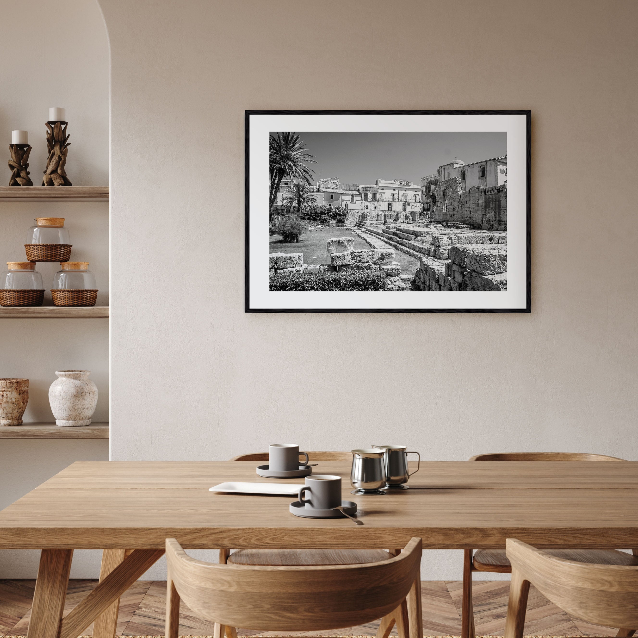 Syracuse, Italy Landscape B&W Poster
