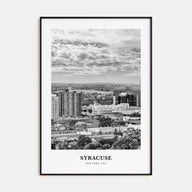 Syracuse, New York Portrait B&W Poster