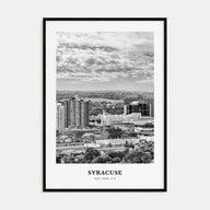 Syracuse, New York Portrait B&W Poster