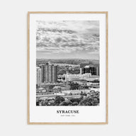 Syracuse, New York Portrait B&W Poster