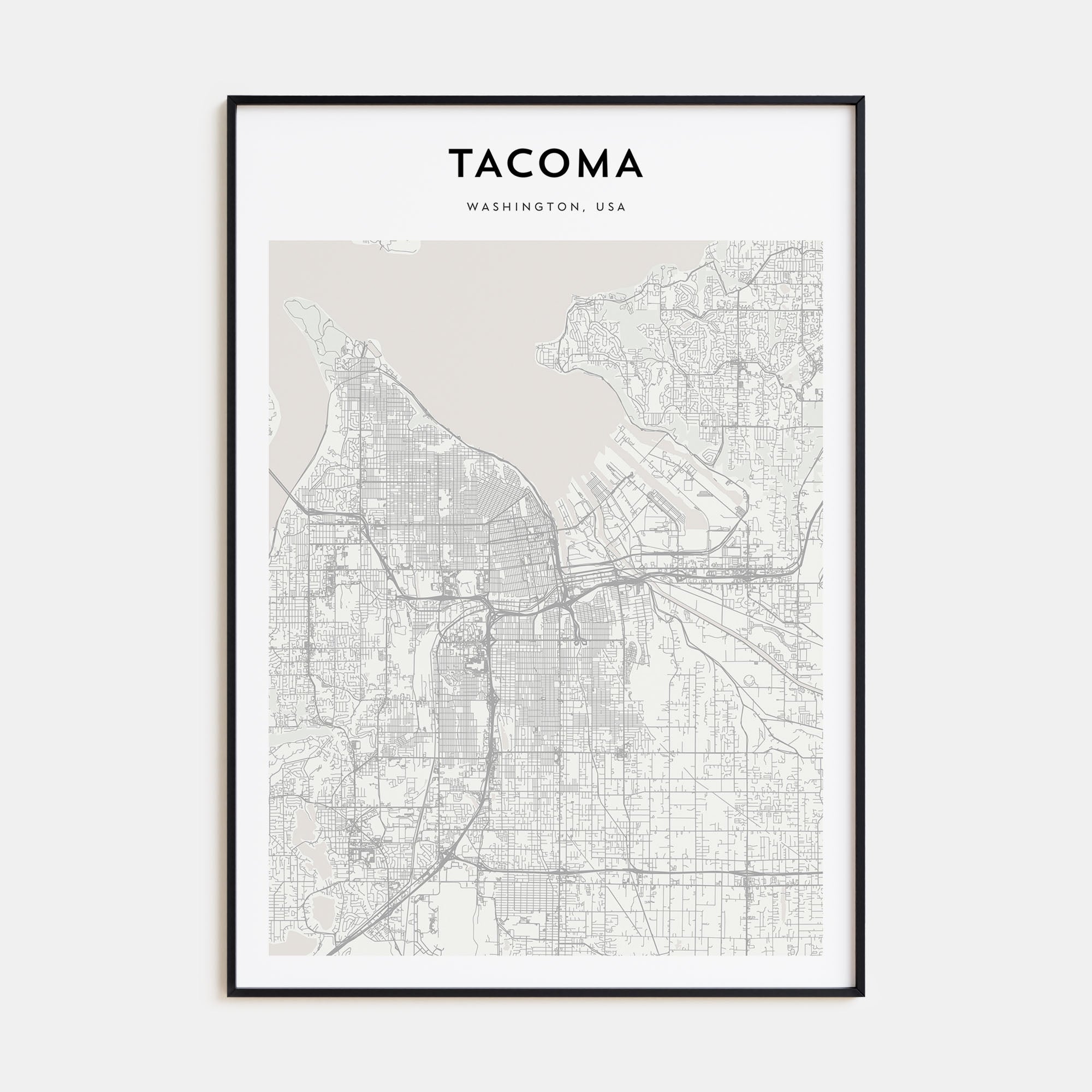 Tacoma Map Portrait Poster
