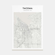 Tacoma Map Portrait Poster