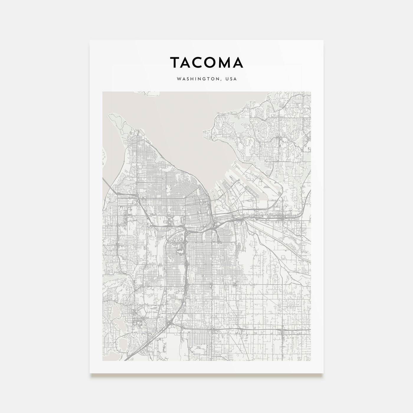 Tacoma Map Portrait Poster