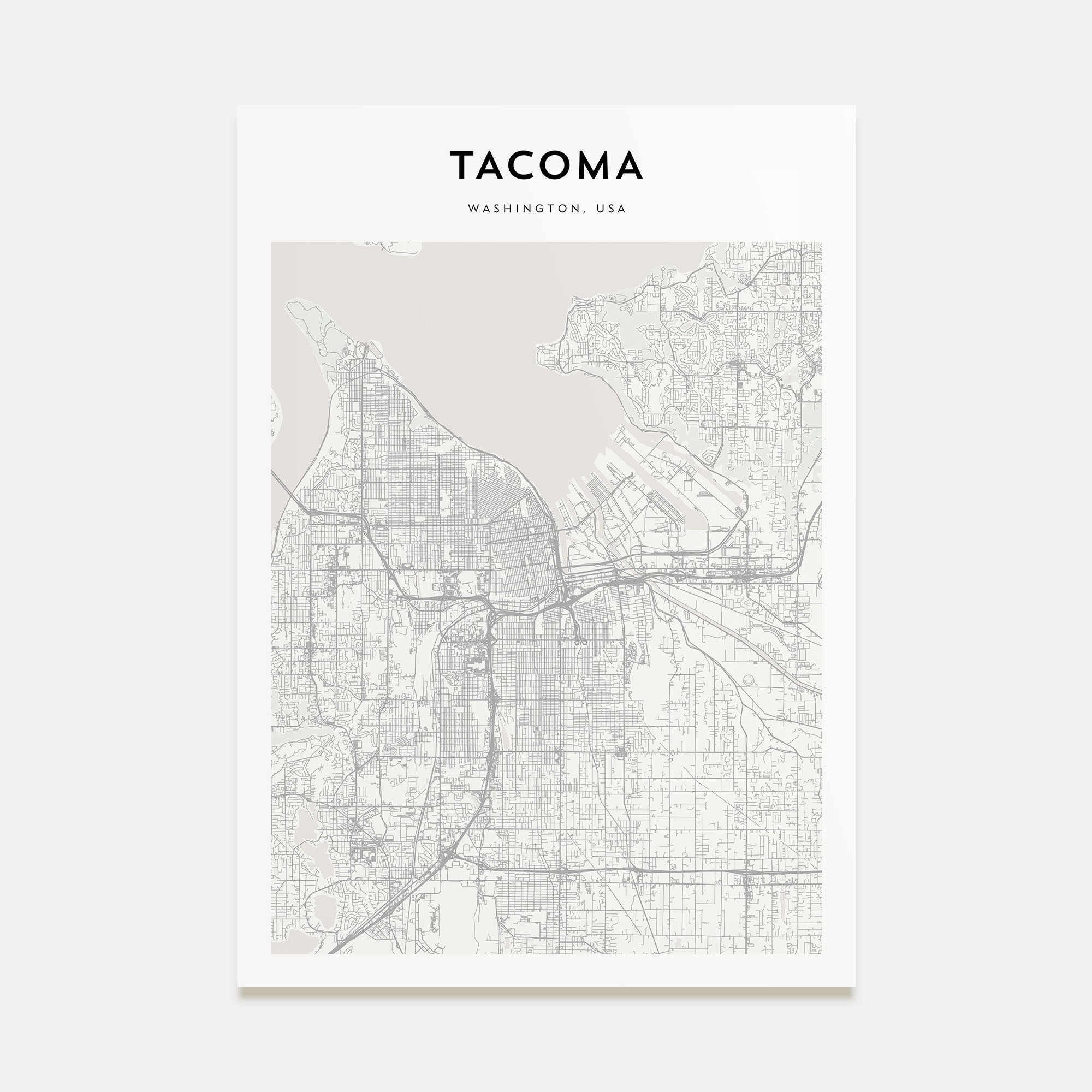 Tacoma Map Portrait Poster