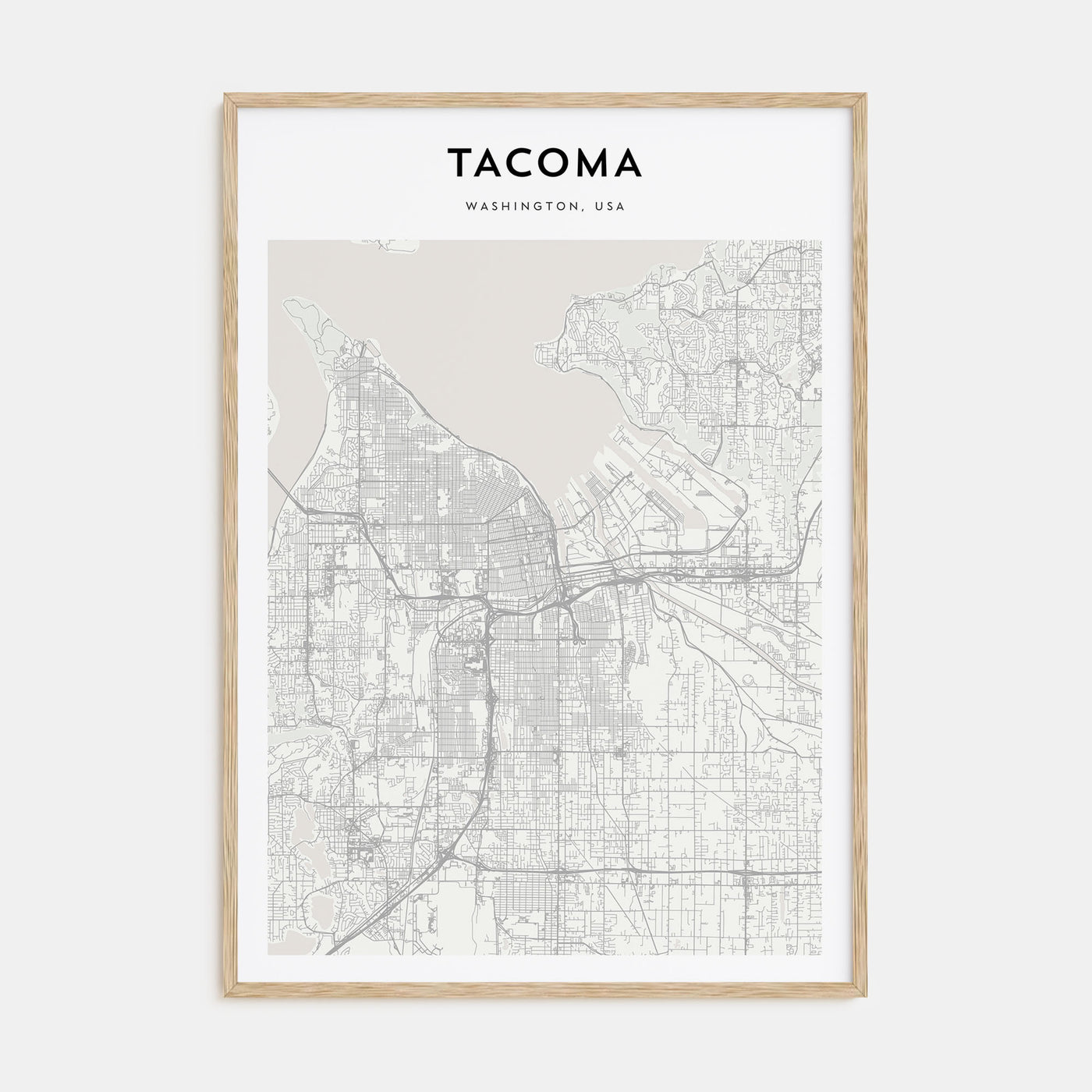 Tacoma Map Portrait Poster