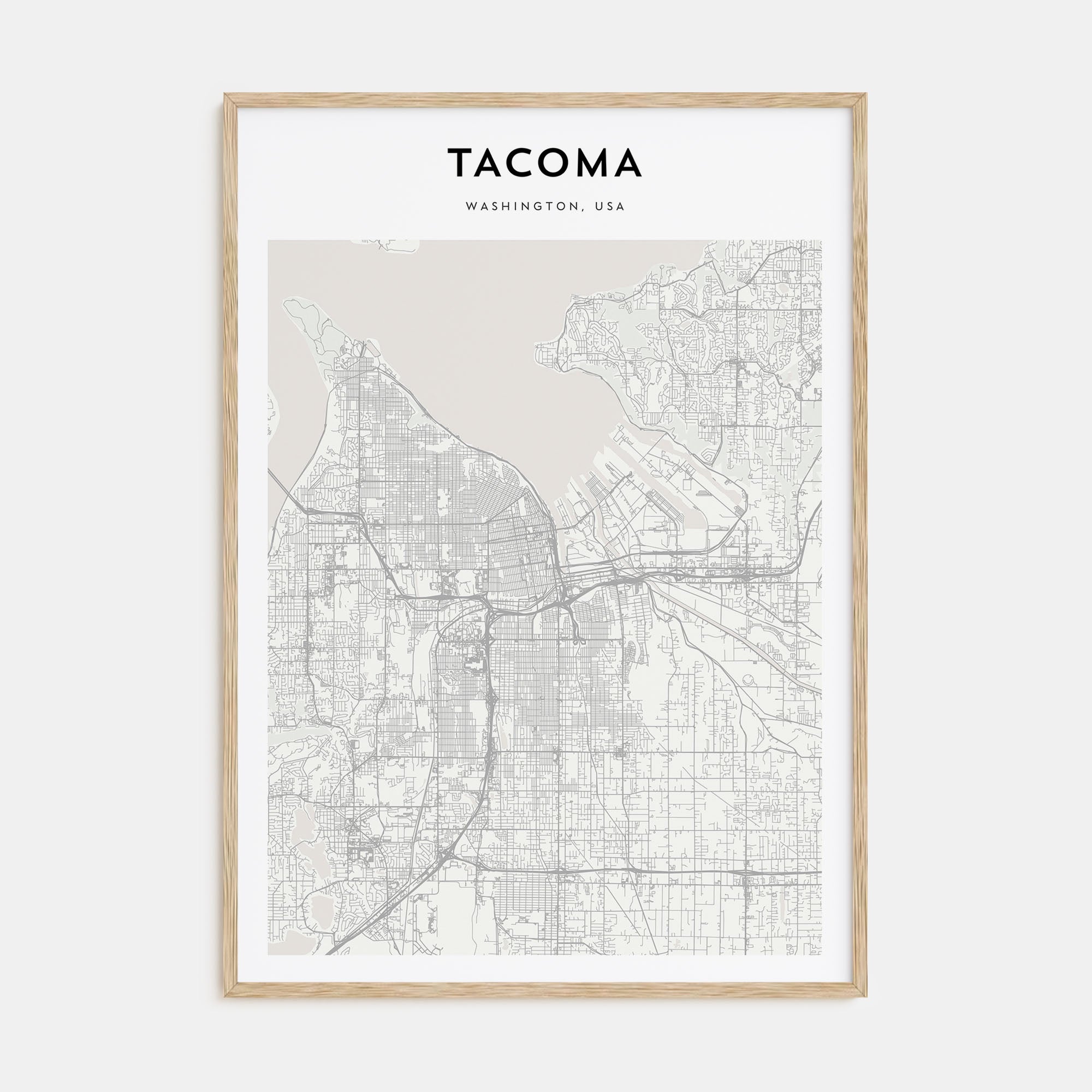 Tacoma Map Portrait Poster