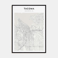 Tacoma Map Portrait Poster