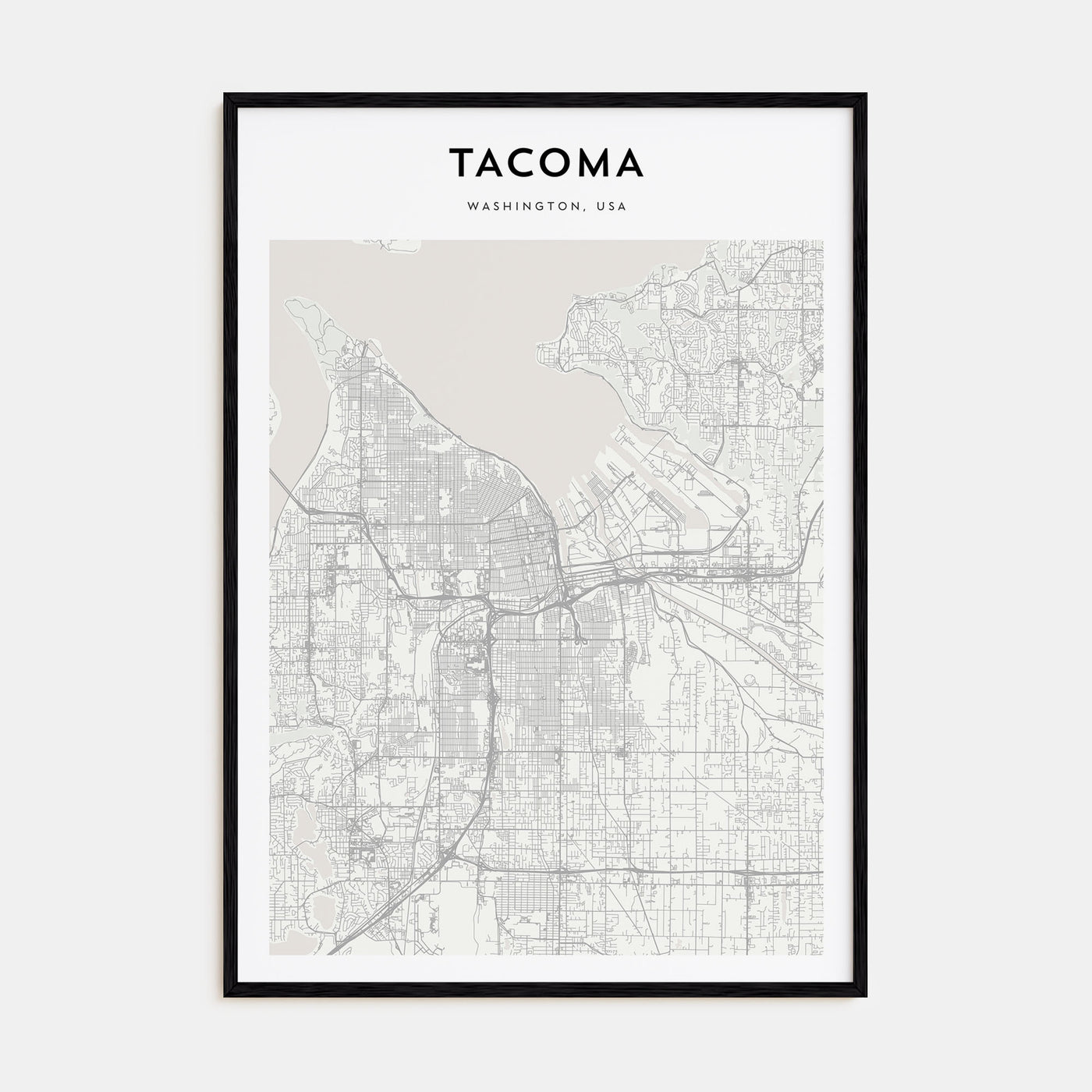 Tacoma Map Portrait Poster