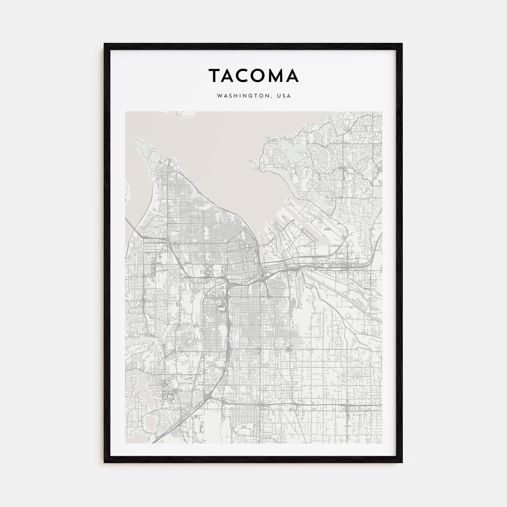 Tacoma Map Portrait Poster