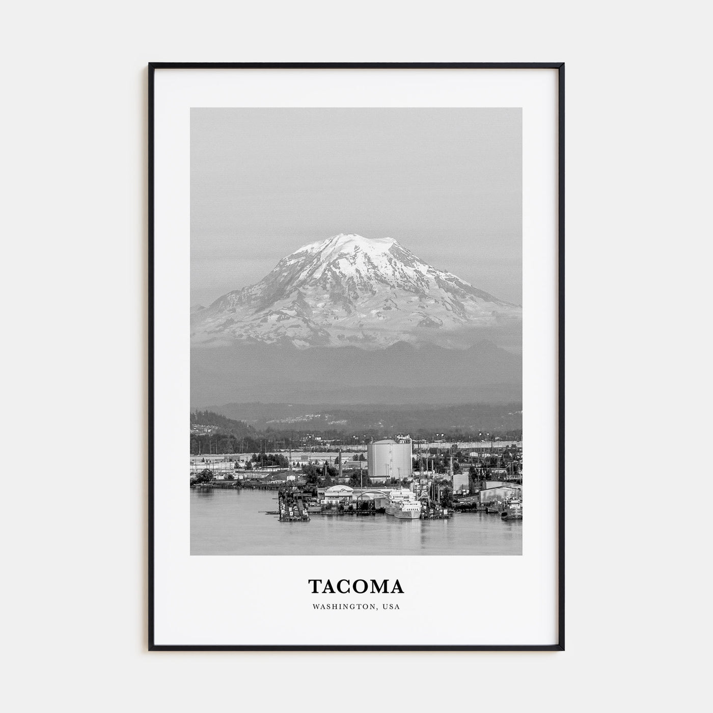 Tacoma Portrait B&W Poster