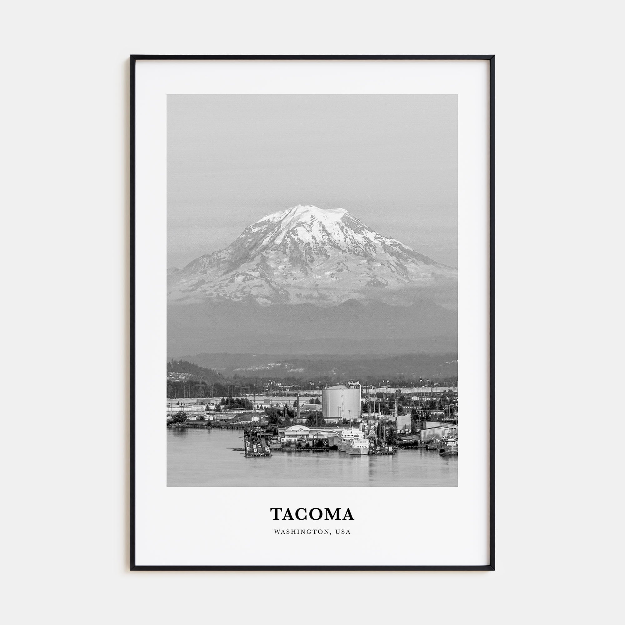 Tacoma Portrait B&W Poster