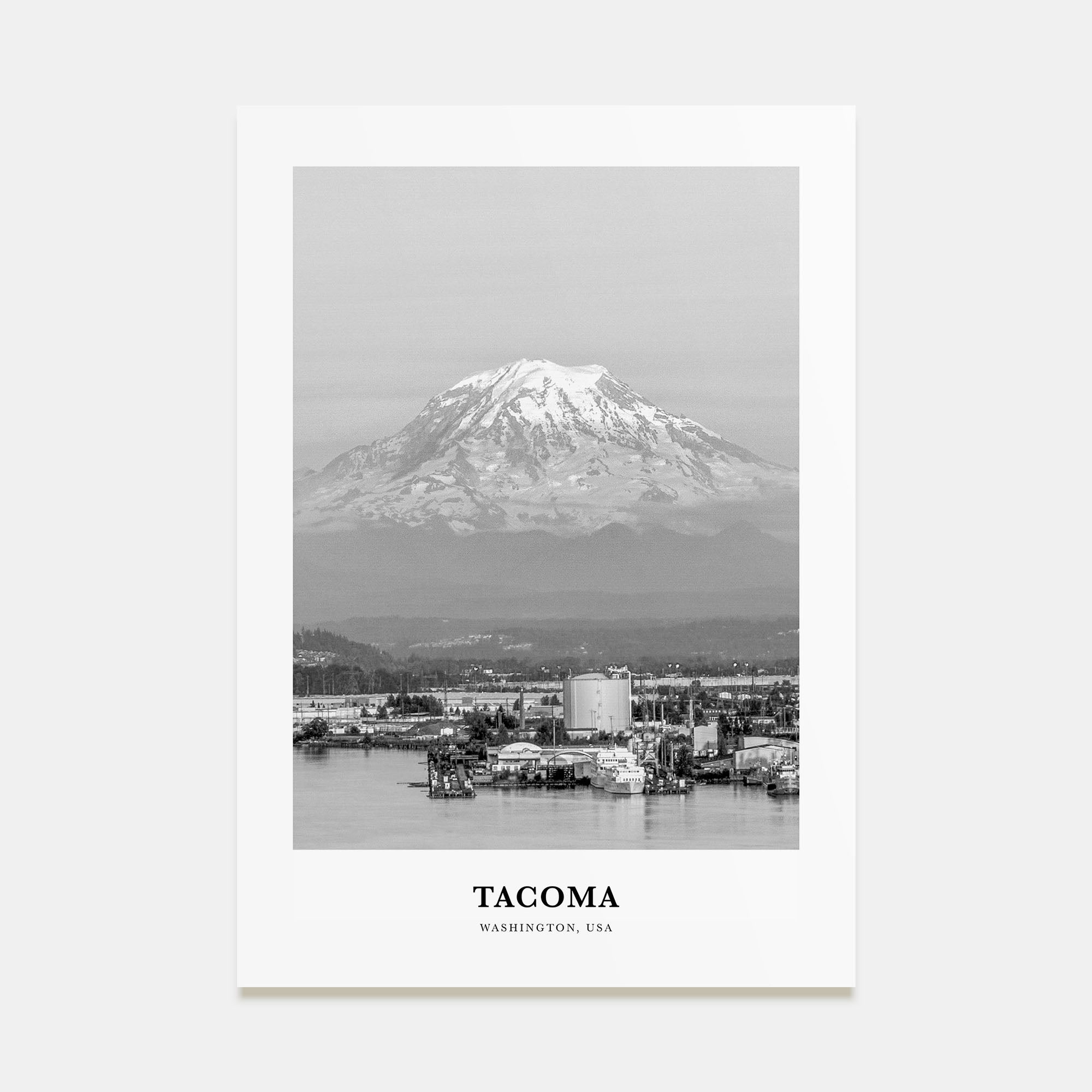 Tacoma Portrait B&W Poster
