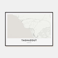 Taghazout Map Landscape Poster