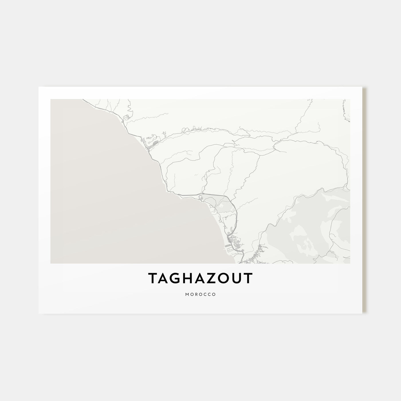 Taghazout Map Landscape Poster
