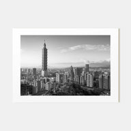 Taipei Landscape B&W Poster
