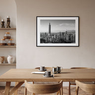 Taipei Landscape B&W Poster