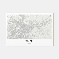 Taipei Map Landscape Poster