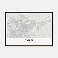 Taipei Map Landscape Poster