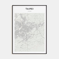 Taipei Map Portrait Poster