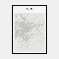 Taipei Map Portrait Poster