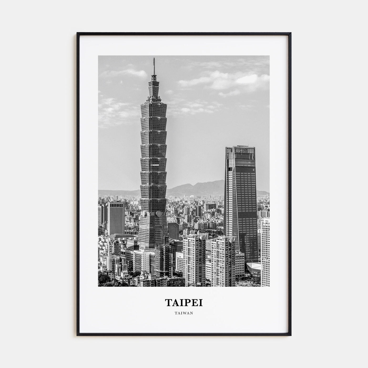 Taipei Portrait B&W No 1 Poster