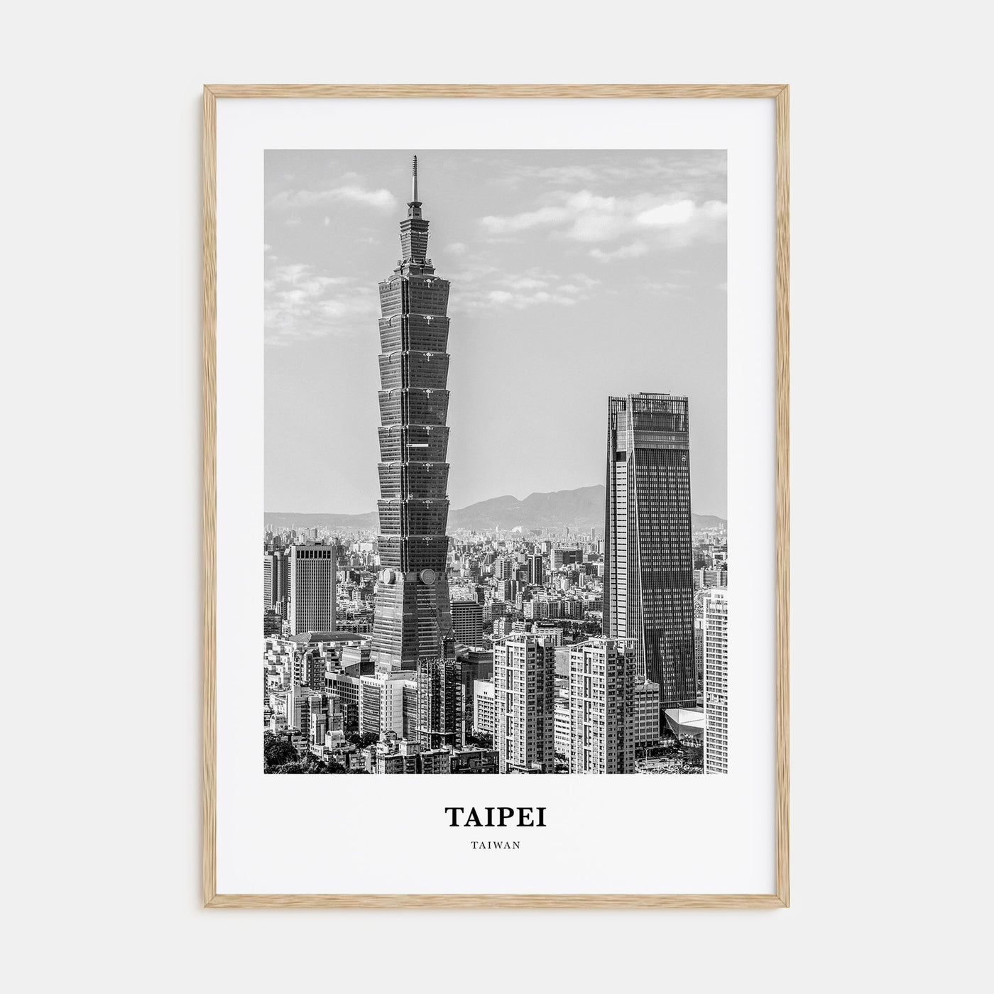Taipei Portrait B&W No 1 Poster