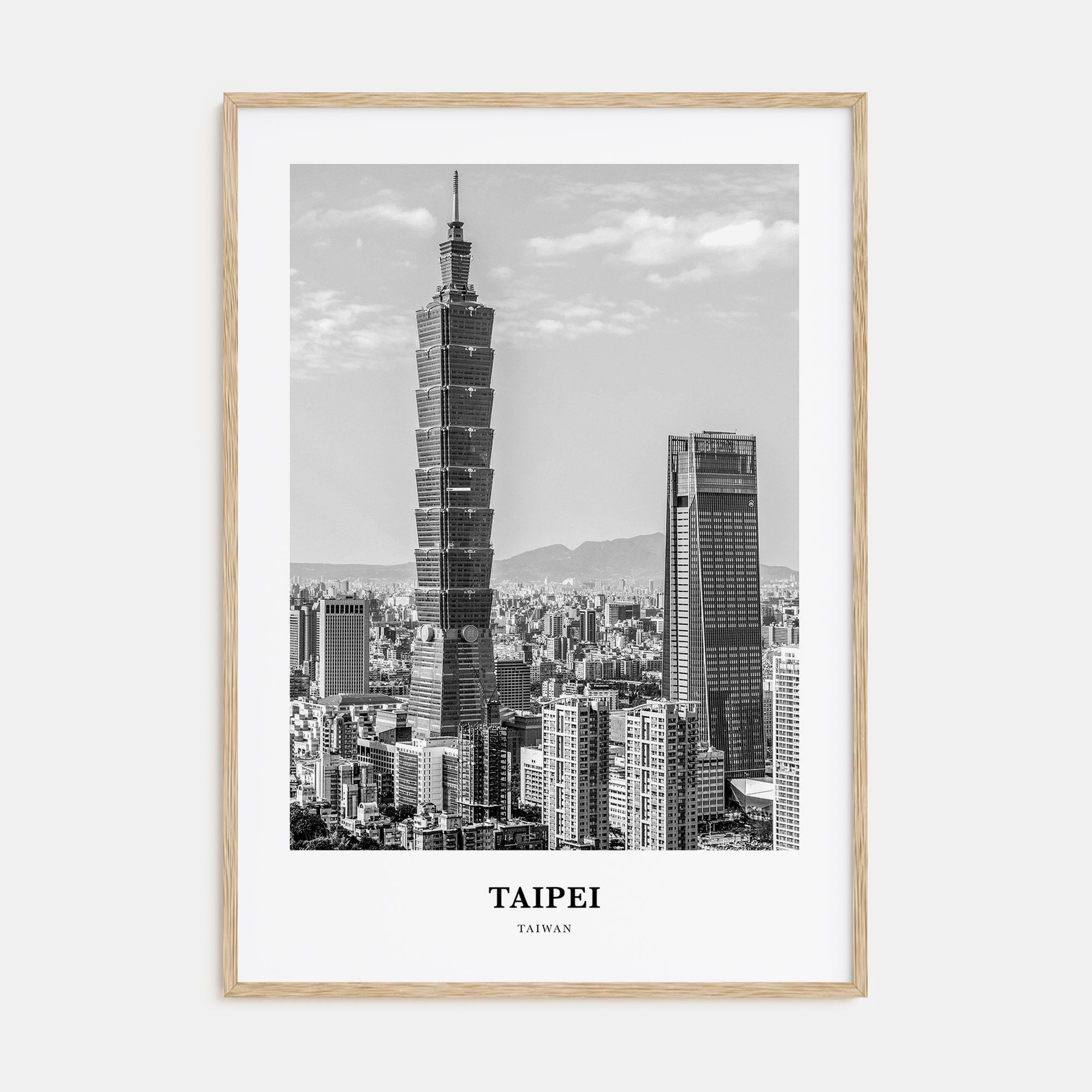 Taipei Portrait B&W No 1 Poster