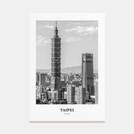 Taipei Portrait B&W No 1 Poster