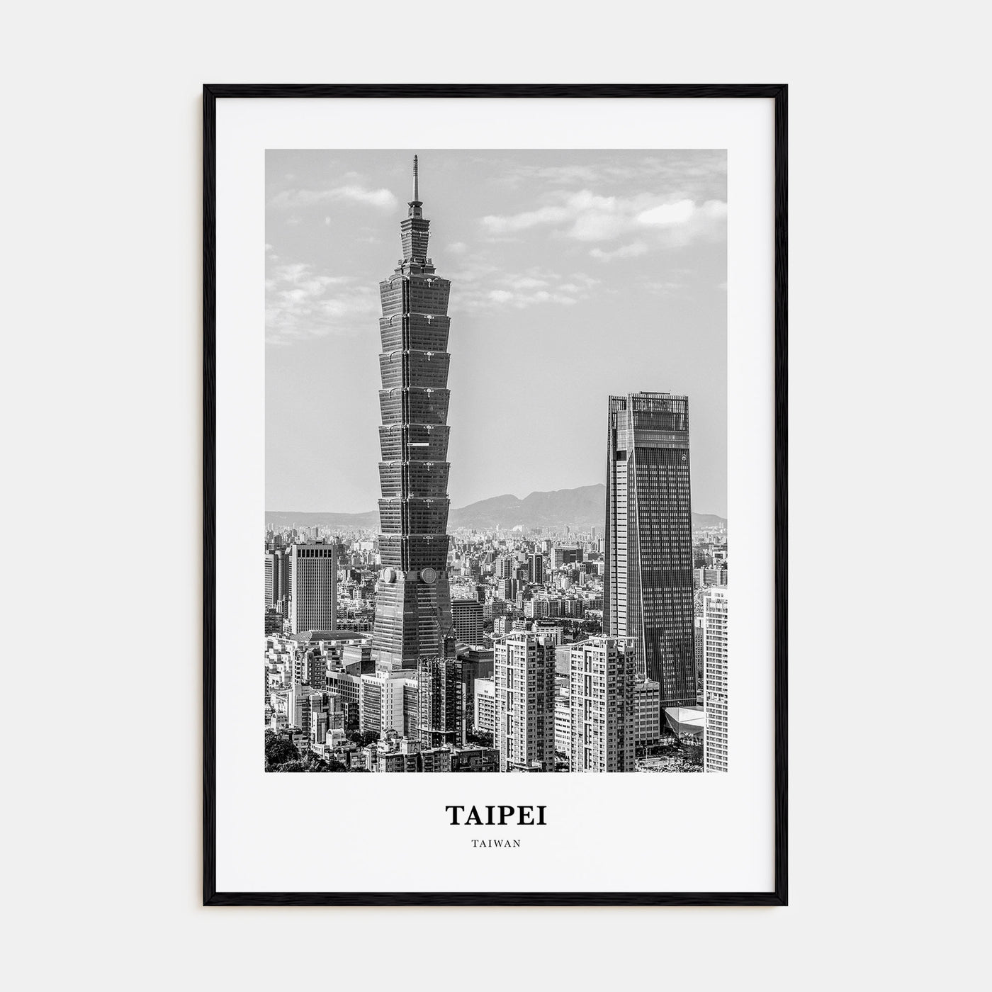 Taipei Portrait B&W No 1 Poster