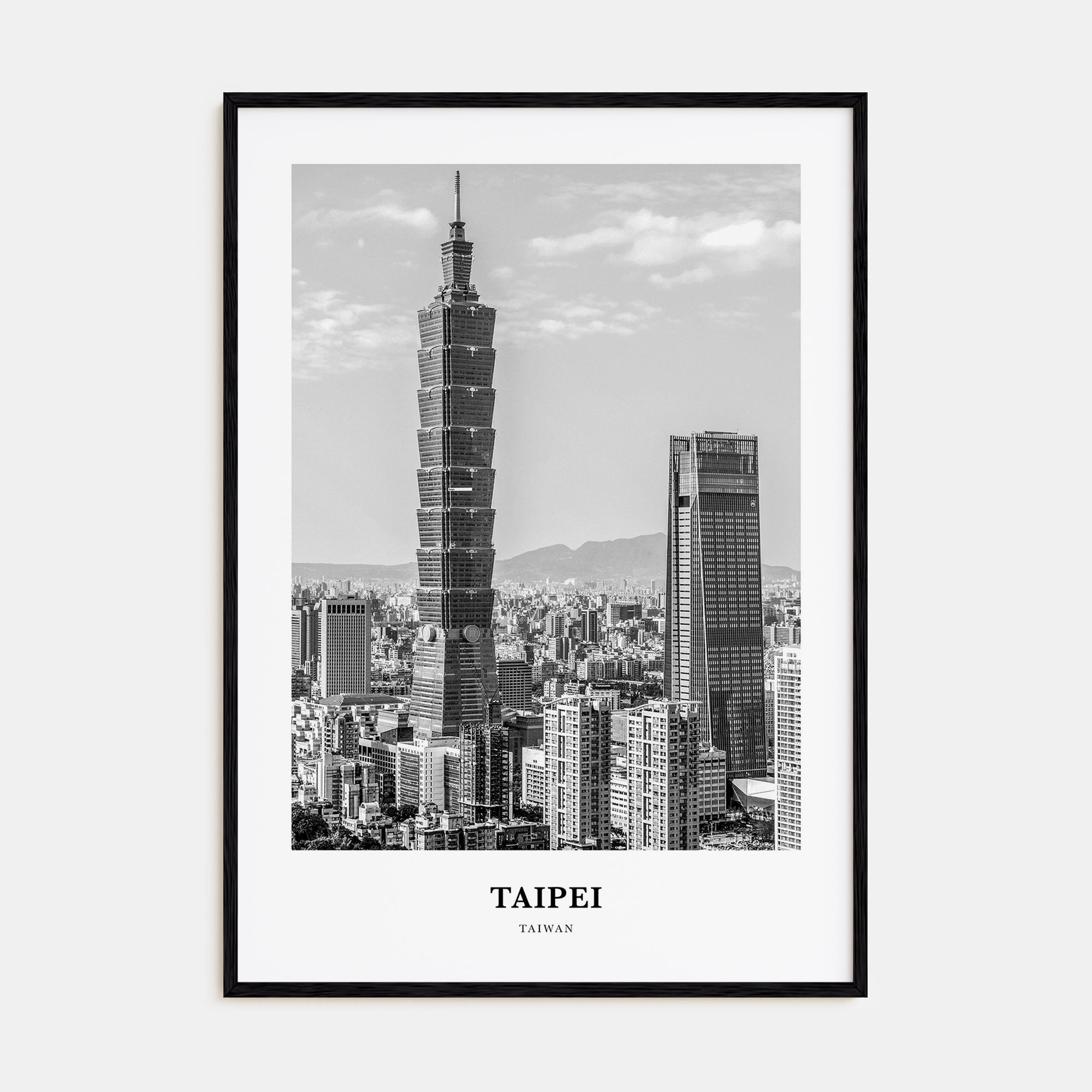 Taipei Portrait B&W No 1 Poster