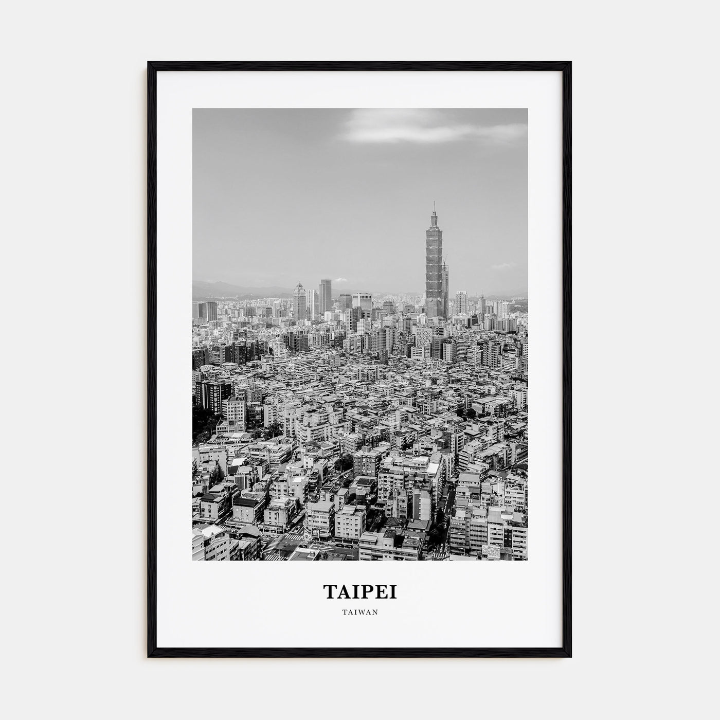 Taipei Portrait B&W No 2 Poster