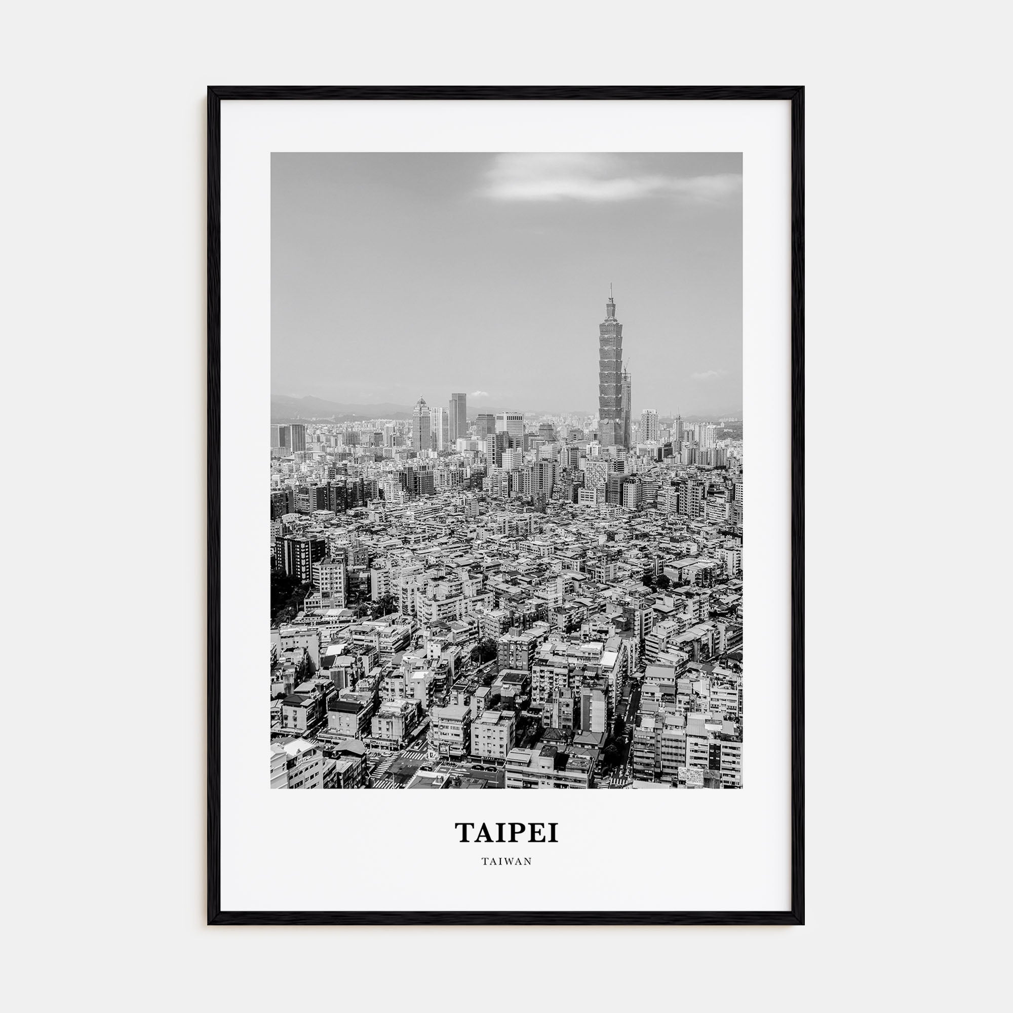 Taipei Portrait B&W No 2 Poster