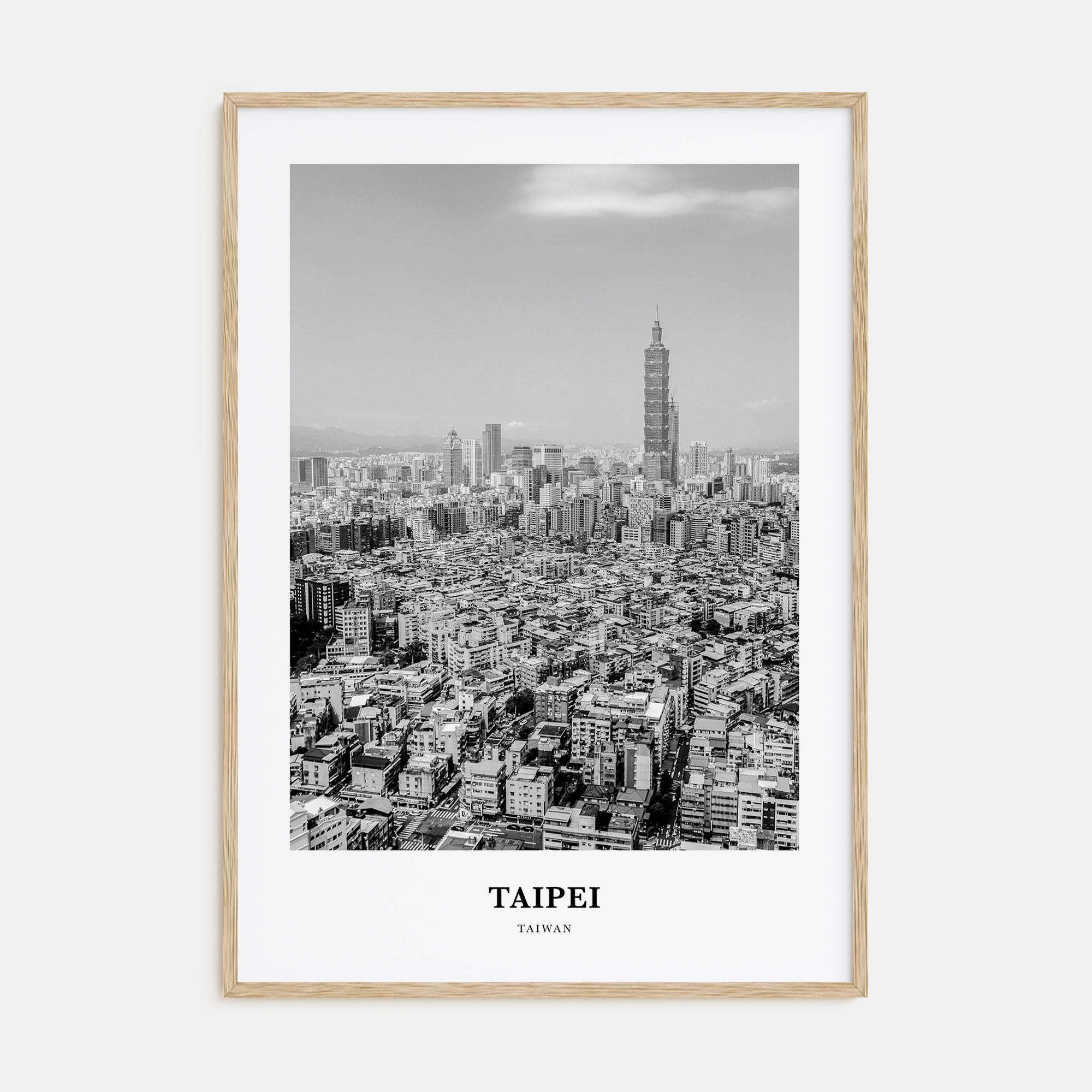 Taipei Portrait B&W No 2 Poster