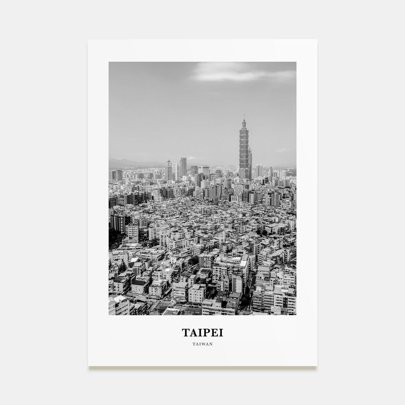 Taipei Portrait B&W No 2 Poster