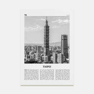 Taipei Travel B&W No 1 Poster