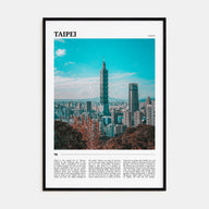 Taipei Travel Color Poster